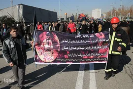 مراسم تشییع ۱۶آتش نشان شهید حادثه  پلاسکو