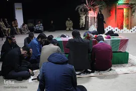 وداع با پیکر شهید مدافع حرم حمزه کاظمی