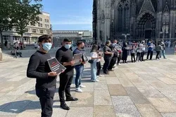 Almaniyanın Köln şəhərində “Ərbəinin mesajı” adlı kampaniya – Foto