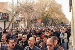 مراسم تشییع پیکر اسفندیار قره‌باغی 18 اذر ماه تبریز‎‎