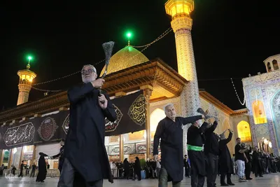 مراسم عزاداری حسینی هیات عاشقان ثارالله (ع) شیراز در شاهچراغ(ع)