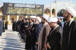 آیین سیاه‌پوشان و تعویض پرچم گنبد حرم حضرت شاهچراغ‌(ع)