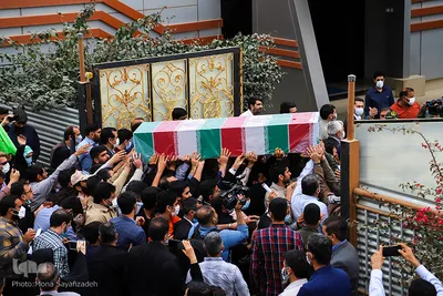 استقبال از پیکر شهید احسان کربلایی‌پور در اهواز