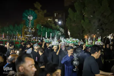 برپایی آیین سوگواری شب هشتم محرم در شهرک عرب‌ها
