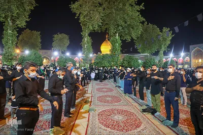 عزاداری شب عاشورای حسینی در حرم مطهر شاهچراغ(ع)