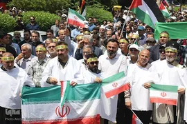 راهپیمایی مردم اهواز علیه تهاجم رژیم صهیونیستی
