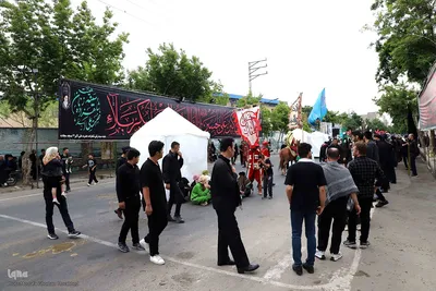 نمایش خیمه سوزان و حرکت نمادین کاروان اسرای کربلا – شهرستان اهر