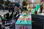 وداع با شهید گمنام در مدرسه دخترانه امام حسین(ع)