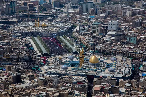 تصاویر هوایی از مراسم «رکضه طویریج» کربلا