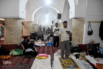 آیین معنوی اعتکاف در مسجد جامع سمنان