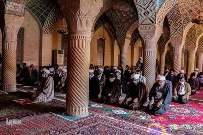بازدید شرکت کننده طلاب حاضر در دوره تربیت مربی بین‌الملل از مسجد نصیرالملک شیراز ‎‎