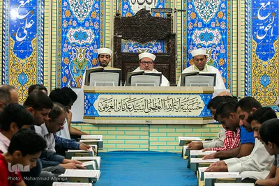 جزءخوانی قرآن در حسینیه آیت‌الله سید عدنان غُریفی خرمشهر