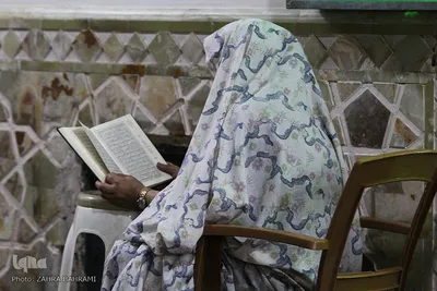 آیین جزء خوانی قرآن کریم امامزادگان عبدالله و آمنه خاتون (ع)/عکاس:زهرا بهرامی 