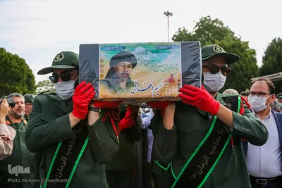 استقبال از پیکر شهید «نسیم افغانی» در فرودگاه شهید هاشمی نژاد مشهد