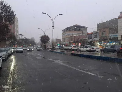 بارش برف زمستانی در اهر