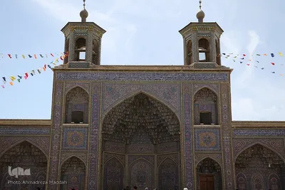 مسافران و گردشگران نوروزی در مسجد نصیرالملک‎‎