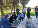 تجدید میثاق خبرنگاران و غبارروبی گلزار شهدای ملایر