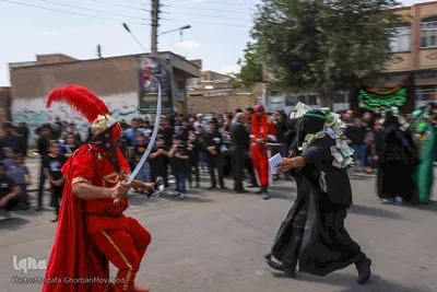 مراسم شبیه خوانی حرکت نمادین کاروان اسرای کربلا در اهر