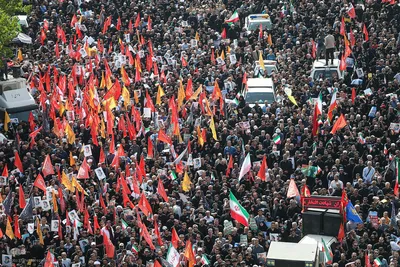 تشییع پیکر ۶۰ شهید اقتدار در تهران