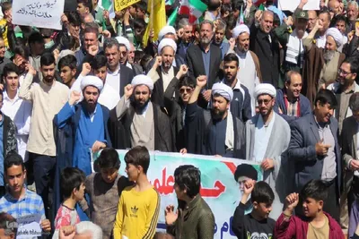 تجمع مردم شاهین‌دژ در حمایت از حمله موشکی ایران به رژیم صهیونیستی‎