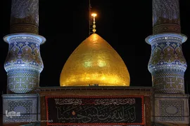 مراسم عزاداری چهارمین شب دهه اول محرم در صحن امام حسین(ع) حرم مطهر حضرت عبدالعظیم حسنی(ع) در شهر ری