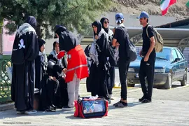 خدمات‌رسانی نیروهای هلال احمر آذربایجان غربی در مرز تمرچین‎