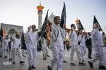 تشرف کاروان پیاده زیارتی حضرت شاهچراغ(ع) شهرستان فیروزآباد به حرم مطهر