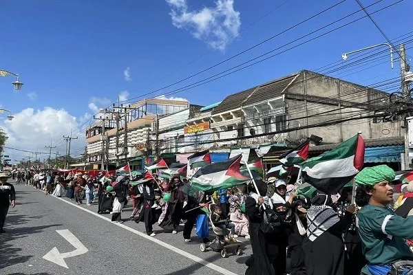Demonstrasi Muslim Thai menyokong Palestin + video