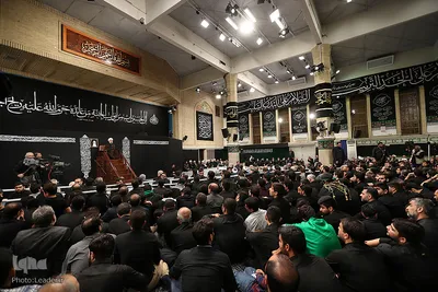 اولین شب مراسم عزاداری حضرت اباعبدالله الحسین(ع) در حسینیه امام خمینی(ره)