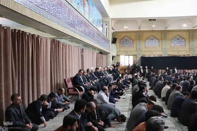 عزاداری دانشگاهیان دانشگاه‌ تبریز در سوگ شهادت رئیس جمهور و هیئت همراه ایشان‎