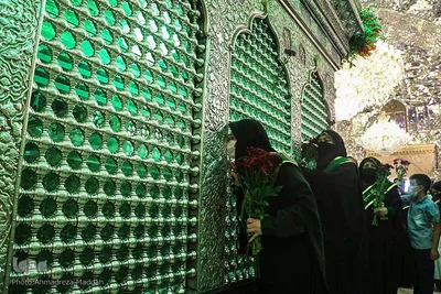 تجدید میثاق خدام حرم مطهر حضرت سیدعلاءالدین حسین(ع) با حضرت احمدبن موسی(ع)‎‎