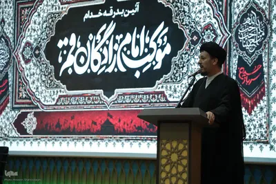 آئین بدرقه خادمان موکب امامزادگان قم مستقر در شهر مقدس سامرا