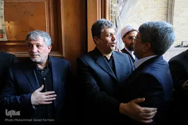 محسن و مهدی هاشمی در مراسم بزرگداشت آیت الله هاشمی رفسنجانی
