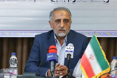محمدرضا ابن الدین حمیدی، جانشین رئیس سازمان بسیج اساتید کشور در نشست خبری آیین ملی چهل سالگی انقلاب اسلامی