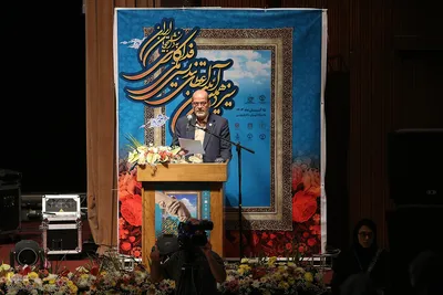 حسن مسلمی نائینی، رئیس جهاددانشگاهی در آیین اعطای تندیس ملی فداکاری دانشجویان ایران