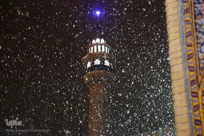 اولین برف زمستانی در قم