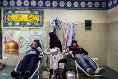 اهدا خون برای حادثه دیدگان بندر عباس