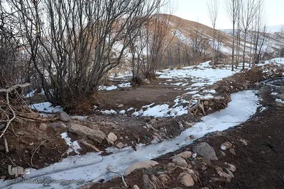 برف و یخبندان روستای «کردلر» در اهر
