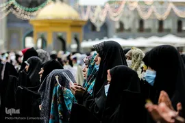اقامه نماز عید فطر در حرم مطهر رضوی‎