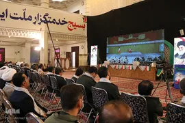 مراسم حماسه حضور بسیجیان در حرم شاهچراغ(ع)