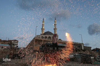 استقبال جوانان غزه از رمضان