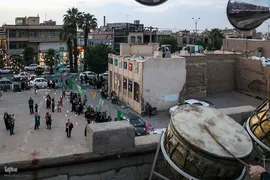 نقاره زنی در امامزاده جعفر(ع) یزد‎