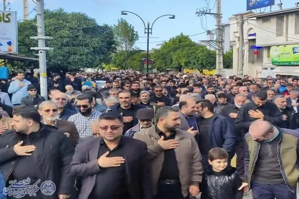 تشییع پیکر مطهر شهید گمنام با حضور پرشور مردم در بابلسر