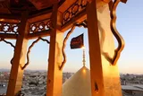 فیلم | گنبد طلا، دوباره در سوگ حسین(ع) سیه‌پوش شد