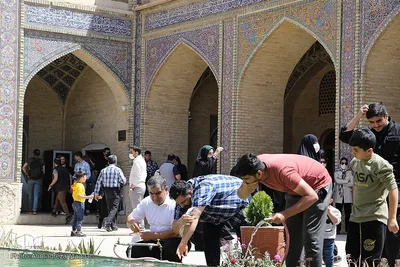گردشگران نوروزی در مسجد نصیرالملک‎‎