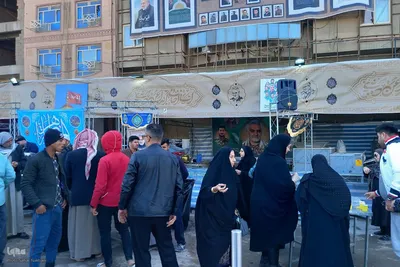 برپایی موکب‌های ایرانی در نجف به مناسبت سالگرد شهادت حاج قاسم سلیمانی و ابومهدی المهندس