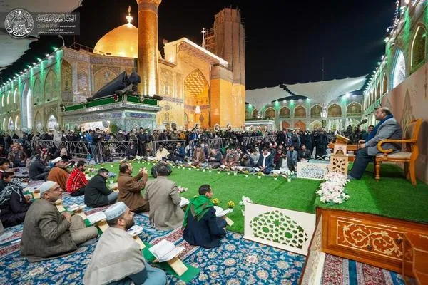 Prominent Iranian Qari Attends Quranic Circle in Najaf