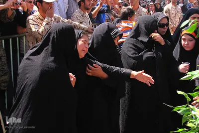 تشییع پیکر شهید اسدالله قربانی از شهدای مدافع حرم