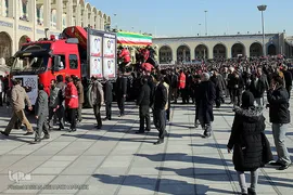 مراسم تشییع ۱۶آتش نشان شهید حادثه  پلاسکو