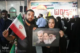 تجمع مردم اهواز در حمایت از جبهه مقاومت